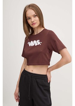 Vans t-shirt bawełniany damski kolor brązowy VN000HHU7YO1 ze sklepu ANSWEAR.com w kategorii Bluzki damskie - zdjęcie 174738849