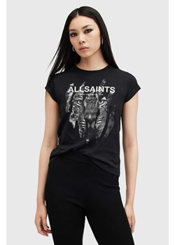 AllSaints t-shirt bawełniany RIPROAR damski kolor czarny W183JB ze sklepu ANSWEAR.com w kategorii Bluzki damskie - zdjęcie 174738925