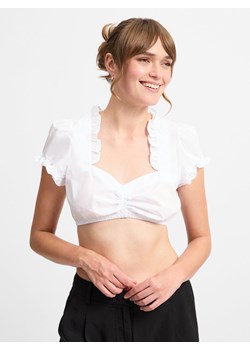 Krüger Dirndl Damska bluzka dirndl Kobiety biały jednolity ze sklepu vangraaf w kategorii Bluzki damskie - zdjęcie 174741529