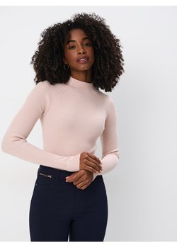 Mohito - Pudrowy sweter ze stójką - beżowy ze sklepu Mohito w kategorii Swetry damskie - zdjęcie 174742318