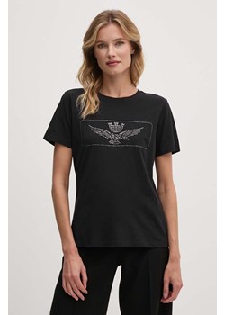 Aeronautica Militare t-shirt damski kolor czarny TS2298DJ359 ze sklepu ANSWEAR.com w kategorii Bluzki damskie - zdjęcie 174743599