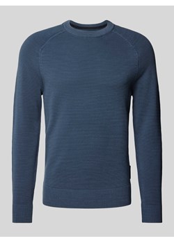 Sweter z dzianiny o kroju regular fit z efektem prążkowania ze sklepu Peek&Cloppenburg  w kategorii Swetry męskie - zdjęcie 174746239