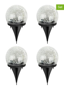 Garden Hero Solarne lampy ogrodowe LED (4 szt.) w kolorze ciepłej bieli - Ø 10 cm ze sklepu Limango Polska w kategorii Dekoracje i akcesoria ogrodowe - zdjęcie 174746619