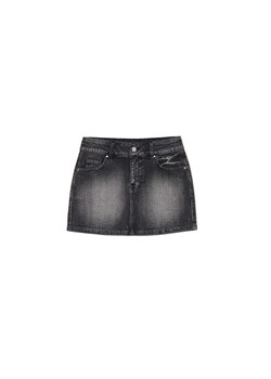 Cropp - Czarna jeansowa spódnica mini - czarny ze sklepu Cropp w kategorii Spódnice - zdjęcie 174747998
