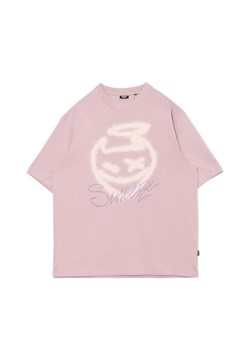 Cropp - Różowy T-shirt z nadrukiem - fioletowy ze sklepu Cropp w kategorii T-shirty męskie - zdjęcie 174748039