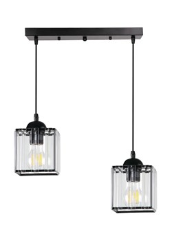 Nowoczesna czarna podwójna lampa wisząca - D192 S6-F92 ze sklepu Edinos.pl w kategorii Lampy wiszące - zdjęcie 174749319