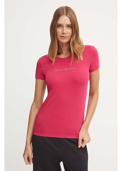 Emporio Armani Underwear t-shirt lounge kolor różowy 163139 4F223 ze sklepu ANSWEAR.com w kategorii Bluzki damskie - zdjęcie 174753855