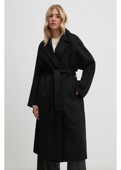 Calvin Klein płaszcz damski kolor czarny zimowy oversize 00040WL571 ze sklepu ANSWEAR.com w kategorii Płaszcze damskie - zdjęcie 174758539