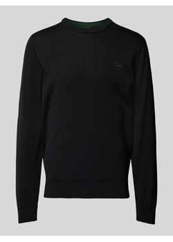 Sweter z dzianiny z czystej wełny z naszywką z logo ze sklepu Peek&Cloppenburg  w kategorii Swetry męskie - zdjęcie 174759145