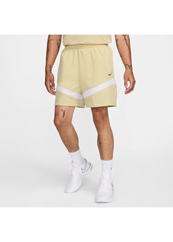 Męskie spodenki z tkaniny do koszykówki Dri-FIT Nike Icon 15 cm - Brązowy ze sklepu Nike poland w kategorii Spodenki męskie - zdjęcie 174759545