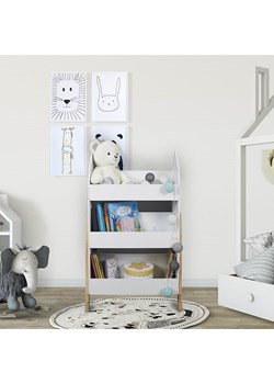 The Home Deco Kids Regał "Gabriel" w kolorze biało-jasnobrązowym na książki - 60 x 100 x 27 cm ze sklepu Limango Polska w kategorii Meble dziecięce - zdjęcie 174762056