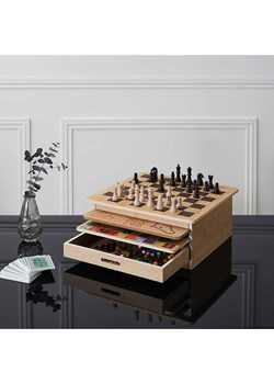 The Home Deco Kids Pudełko gier w kolorze jasnobrązowym - 32,5 x 32,5 cm ze sklepu Limango Polska w kategorii Zabawki - zdjęcie 174762517