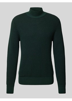 Sweter z dzianiny z prążkowanymi wykończeniami ze sklepu Peek&Cloppenburg  w kategorii Swetry męskie - zdjęcie 174763036