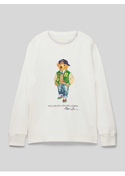 Bluzka z długim rękawem z nadrukowanym motywem ze sklepu Peek&Cloppenburg  w kategorii T-shirty chłopięce - zdjęcie 174763169