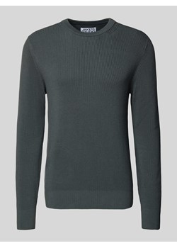 Sweter z dzianiny z okrągłym dekoltem ze sklepu Peek&Cloppenburg  w kategorii Swetry męskie - zdjęcie 174775236