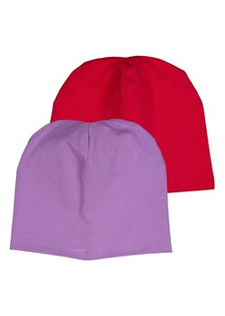 Fred´s World by GREEN COTTON Czapki beanie (2 szt.) &quot;Alfa&quot; w kolorze fioletowym i czerwonym ze sklepu Limango Polska w kategorii Czapki dziecięce - zdjęcie 174776256