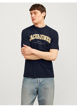 Jack &amp; Jones Koszulka &quot;Caleb&quot; w kolorze granatowym ze sklepu Limango Polska w kategorii T-shirty męskie - zdjęcie 174776616