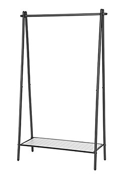 Songmics Garderoba stojąca w kolorze czarnym - 92,5 x 153 x 33,5 cm ze sklepu Limango Polska w kategorii Szafy - zdjęcie 174776735