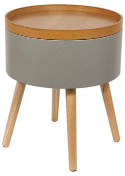 THE HOME DECO FACTORY Stolik w kolorze szaro-jasnobrązowym - wys. 49 x Ø 38 cm ze sklepu Limango Polska w kategorii Stoliki kawowe - zdjęcie 174776967