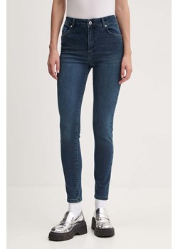 Karl Lagerfeld Jeans jeansy damskie kolor granatowy 246J1101 ze sklepu ANSWEAR.com w kategorii Jeansy damskie - zdjęcie 174780008