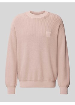 Sweter z dzianiny z detalem z logo model ‘Acircolo’ ze sklepu Peek&Cloppenburg  w kategorii Swetry męskie - zdjęcie 174785015