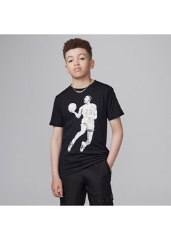 T-shirt dla dużych dzieci z nadrukiem w kropki Air Jordan - Czerń ze sklepu Nike poland w kategorii T-shirty chłopięce - zdjęcie 174785098