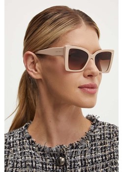 Jimmy Choo okulary przeciwsłoneczne damskie kolor beżowy 0JC5001B ze sklepu ANSWEAR.com w kategorii Okulary przeciwsłoneczne damskie - zdjęcie 174789436