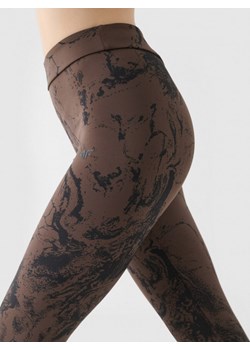 Damskie legginsy z nadrukiem 4F 4FWAW24TTIGF193 - multikolor ze sklepu Sportstylestory.com w kategorii Spodnie damskie - zdjęcie 174792315
