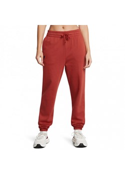 Damskie spodnie dresowe Under Armour UA Rival Terry Jogger - czerwone ze sklepu Sportstylestory.com w kategorii Spodnie damskie - zdjęcie 174792396