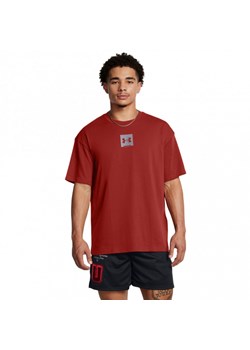 Męski t-shirt z nadrukiem Under Armour UA M Hw Os Sm Box Ss - czerwony ze sklepu Sportstylestory.com w kategorii T-shirty męskie - zdjęcie 174792459