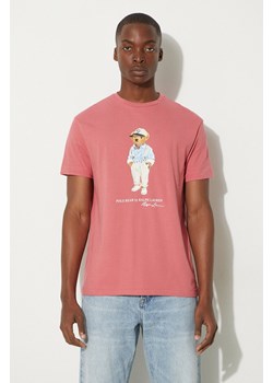 Polo Ralph Lauren t-shirt bawełniany męski kolor czerwony z nadrukiem ze sklepu PRM w kategorii T-shirty męskie - zdjęcie 174795346