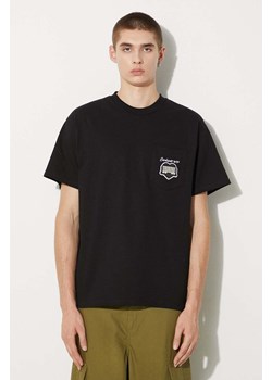 Carhartt WIP t-shirt bawełniany S/S Heart Train Pocket męski kolor czarny z aplikacją I033979.89XX ze sklepu PRM w kategorii T-shirty męskie - zdjęcie 174795596