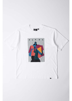 by Parra t-shirt bawełniany Horses męski kolor biały z nadrukiem 52100 ze sklepu PRM w kategorii T-shirty męskie - zdjęcie 174795606