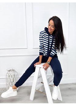 Biało-Granatowy Komplet w Paski ze sklepu ModnaKiecka.pl w kategorii Komplety i garnitury damskie - zdjęcie 174798989