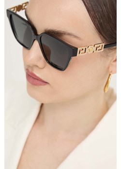 Versace okulary przeciwsłoneczne damskie kolor czarny 0VE4471B ze sklepu ANSWEAR.com w kategorii Okulary przeciwsłoneczne damskie - zdjęcie 174799536