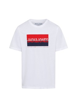 Jack & Jones Koszulka męska Mężczyźni Bawełna biały jednolity ze sklepu vangraaf w kategorii T-shirty męskie - zdjęcie 174799765