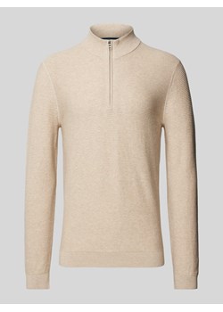 Sweter z dzianiny o kroju slim fit ze stójką ze sklepu Peek&Cloppenburg  w kategorii Swetry męskie - zdjęcie 174799839