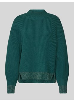 Sweter z dzianiny z wełny lana ze stójką ze sklepu Peek&Cloppenburg  w kategorii Swetry damskie - zdjęcie 174800245