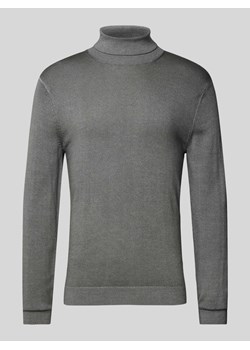 Sweter z dzianiny o kroju slim fit z golfem ze sklepu Peek&Cloppenburg  w kategorii Swetry męskie - zdjęcie 174800288