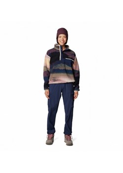 Damski polar nierozpinany bez kaptura Columbia Helvetia II Printed Crop - granatowy ze sklepu Sportstylestory.com w kategorii Bluzy damskie - zdjęcie 174801429