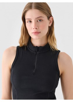 Damski top slim basic 4F 4FRAW24TSLEF182 - różowy ze sklepu Sportstylestory.com w kategorii Bluzki damskie - zdjęcie 174801436