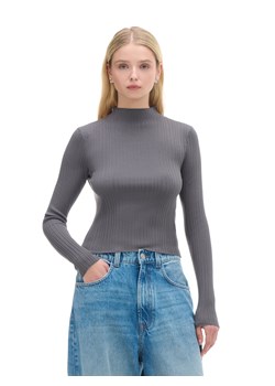 Cropp - Szary sweter z półgolfem - szary ze sklepu Cropp w kategorii Swetry damskie - zdjęcie 174802405