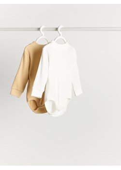 Reserved - Bawełniane body 2 pack - złamana biel ze sklepu Reserved w kategorii Body niemowlęce - zdjęcie 174804048
