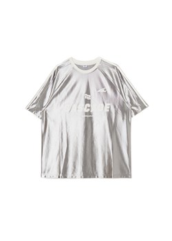 Cropp - Srebrna koszulka z nadrukiem UNISEX - jasny szary ze sklepu Cropp w kategorii Bluzki damskie - zdjęcie 174806986