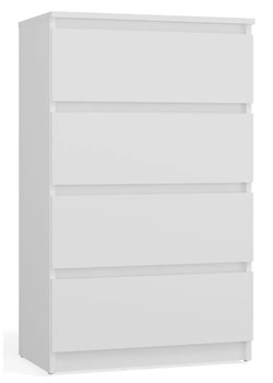 Biała skandynawska komoda 60 cm - Sulli 4X ze sklepu Edinos.pl w kategorii Komody - zdjęcie 174808769