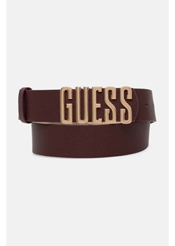 Guess pasek MERIDIAN damski kolor bordowy BW9113 P4235 ze sklepu ANSWEAR.com w kategorii Paski damskie - zdjęcie 174809385