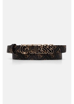 Guess pasek VICTORIA damski kolor brązowy BW9167 P4220 ze sklepu ANSWEAR.com w kategorii Paski damskie - zdjęcie 174809395