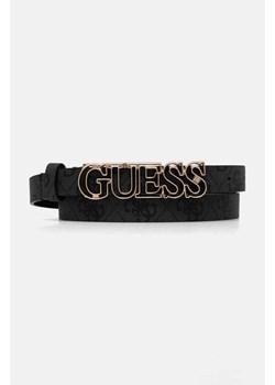 Guess pasek VICTORIA damski kolor czarny BW9167 P4220 ze sklepu ANSWEAR.com w kategorii Paski damskie - zdjęcie 174809397