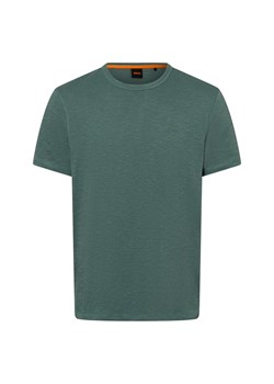 BOSS Orange T-shirt męski Mężczyźni Bawełna groszkowy jednolity ze sklepu vangraaf w kategorii T-shirty męskie - zdjęcie 174815689