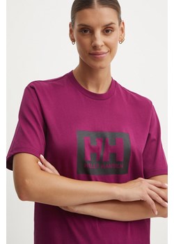 Helly Hansen t-shirt bawełniany TOKYO kolor fioletowy z nadrukiem 53285 ze sklepu ANSWEAR.com w kategorii T-shirty męskie - zdjęcie 174817417